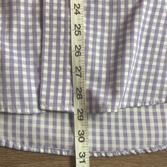 EUC Mens Antigua Medium TCU Purple & White Button down Shirt - Picture 7 of 9
